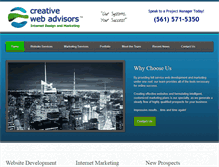 Tablet Screenshot of creativewebadvisors.com